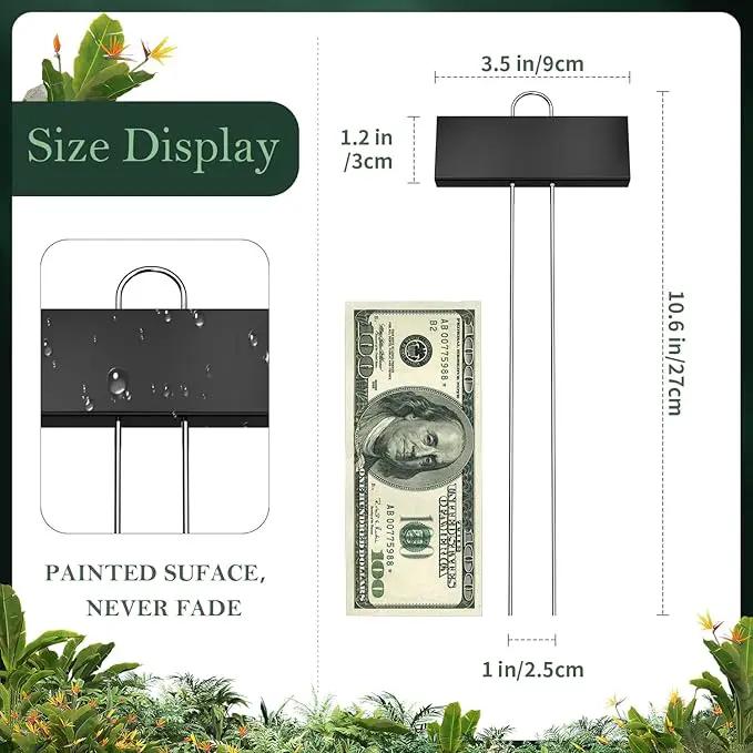 30 Pack Metal Plant Labels for Outdoor Garden Waterproof Plant Markers, Labels Garden Markers for Seedlings Herbs Vegetable Greenhouse Gifts with Pen - Black by GreenHaven Gardens