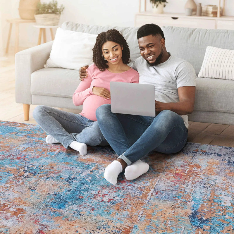 Maval - 6' X 9' Washable Area Rug - Multi by Unique Piece Furniture