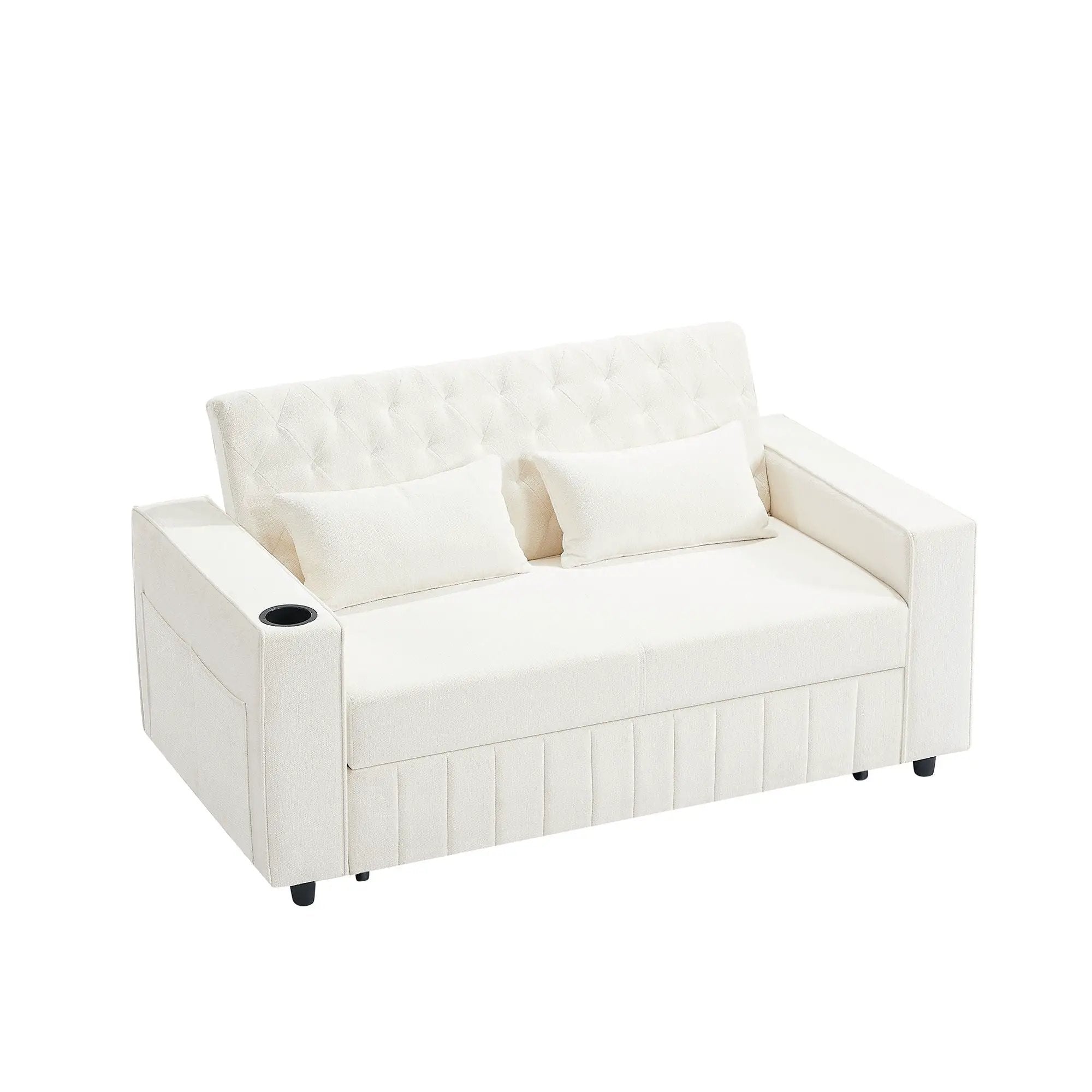Pull-Out Sofa Bed Convertible Couch With Adjustable Backrest For Living Room by HouseOfZazla