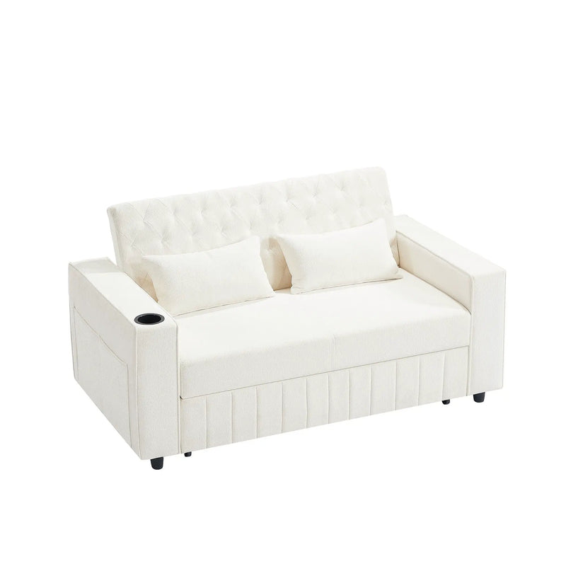 Pull-Out Sofa Bed Convertible Couch With Adjustable Backrest For Living Room by HouseOfZazla