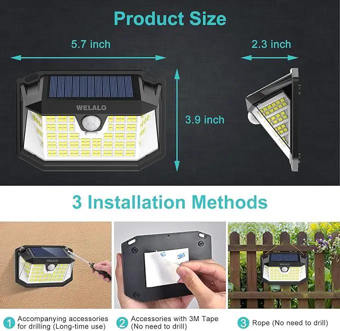 WELALO Solar Motion Lights Outdoor by GreenHaven Gardens