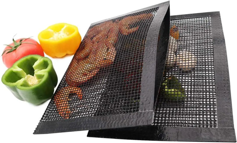 Bluedrop Non Stick Mesh Bag For Grill PTFE Toaster Oven Bags Barbecue Pockets Sheets Pack of 2 by GreenHaven Gardens