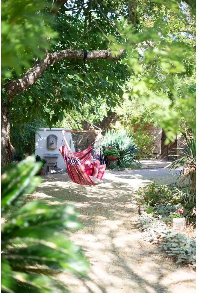LA SIESTA - Large Comfort Habana Cotton Hammock - Indoor/Outdoor Swing Chair - Max 285 Lbs, Flamingo by GreenHaven Gardens