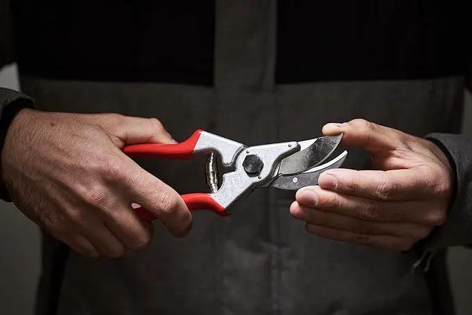 Felco F4 Pruning Shears – 9.25" Swiss-Made Garden Clippers for Pruning | Hand Pruners for Gardening | Garden Tool Cutter with Precision Bypass Blade, Aluminum Body, Replaceable Parts, Nut/Bolt Model by GreenHaven Gardens