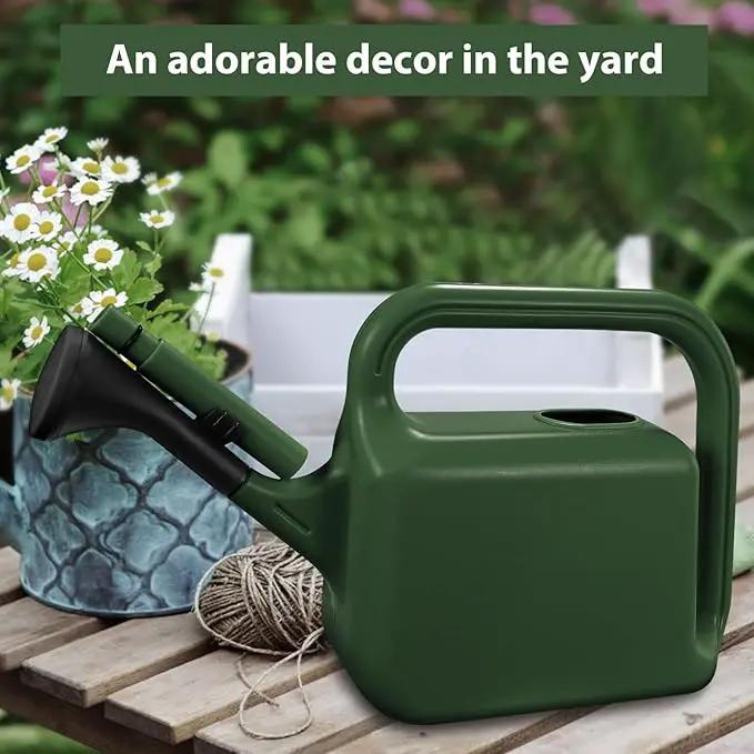 Outdoor Watering Can for Plants Indoor Watering Can for Houseplants 3/4 Gallon 3L (Green) by GreenHaven Gardens