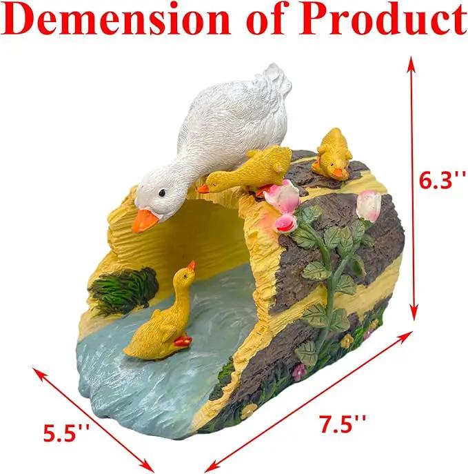 Ducks Gutter Downspout Extension Statues, Garden Decoration, Resin Animal Statue, 3"x4" Downspout Splash Block, Outdoor Decor by GreenHaven Gardens