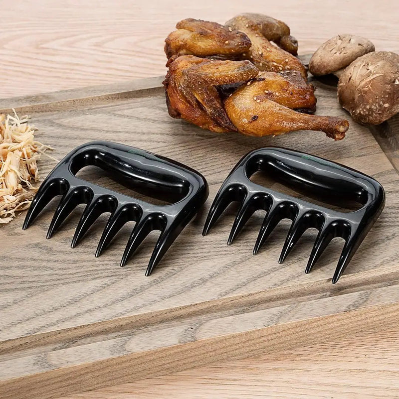 Restaurantware Met Lux 4.5 x 4.1 Inch Meat Claws 2 Meat Shredders - Sharp Blades With Handle Black Plastic Bear Claws Durable For Shredding Pork Chicken or Turkey by GreenHaven Gardens