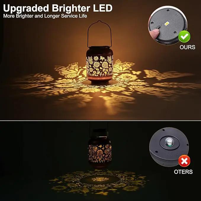 Birthday Gifts for Women Mom Grandma Solar Lanterns Outdoor Waterproof Butterfly Garden Decor Hanging Metal Lights Outside for Yard,Patio,Backyard,Porch by GreenHaven Gardens
