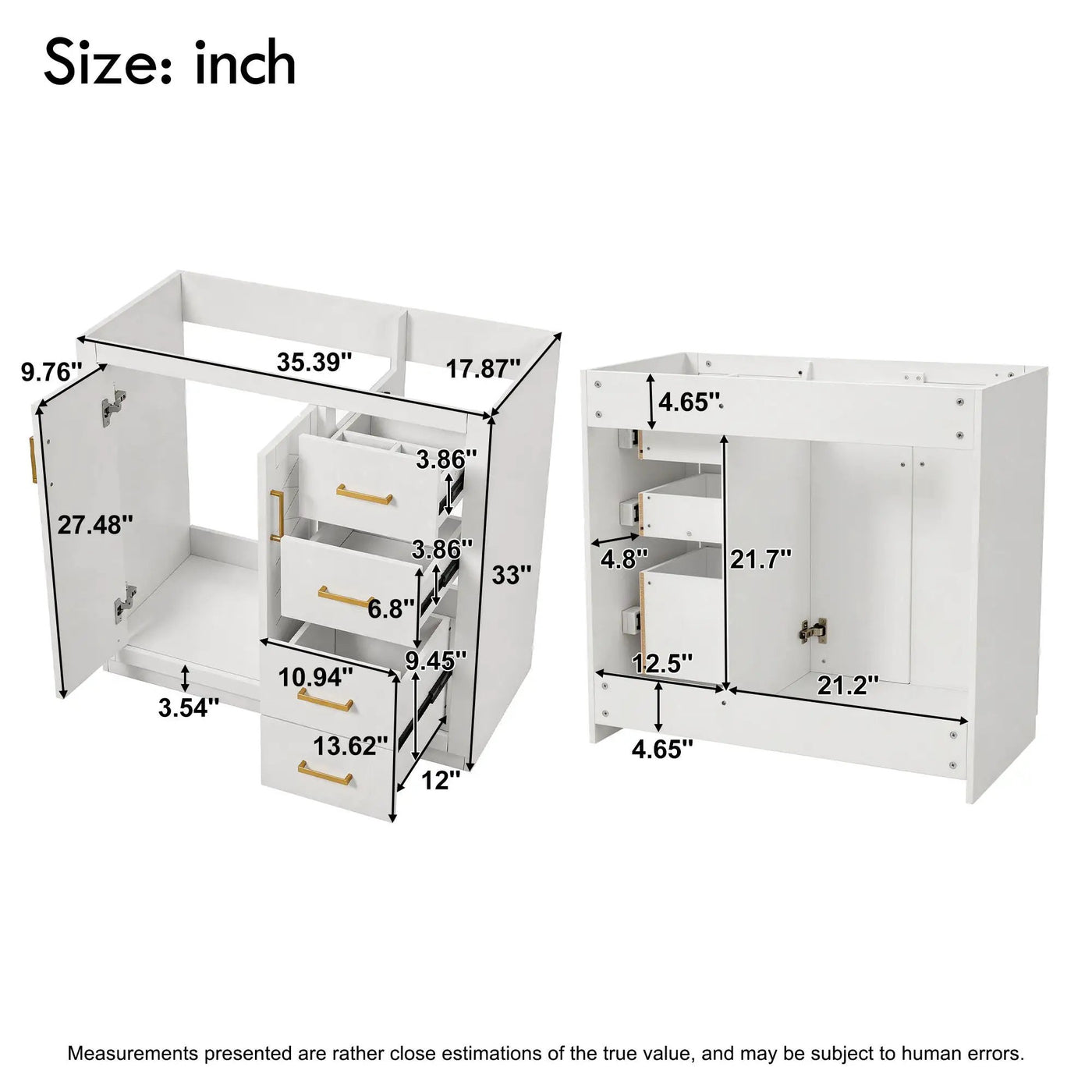 Retro Style Bathroom Vanity, 3 Drawers & Soft Closing Doors by HouseOfZazla