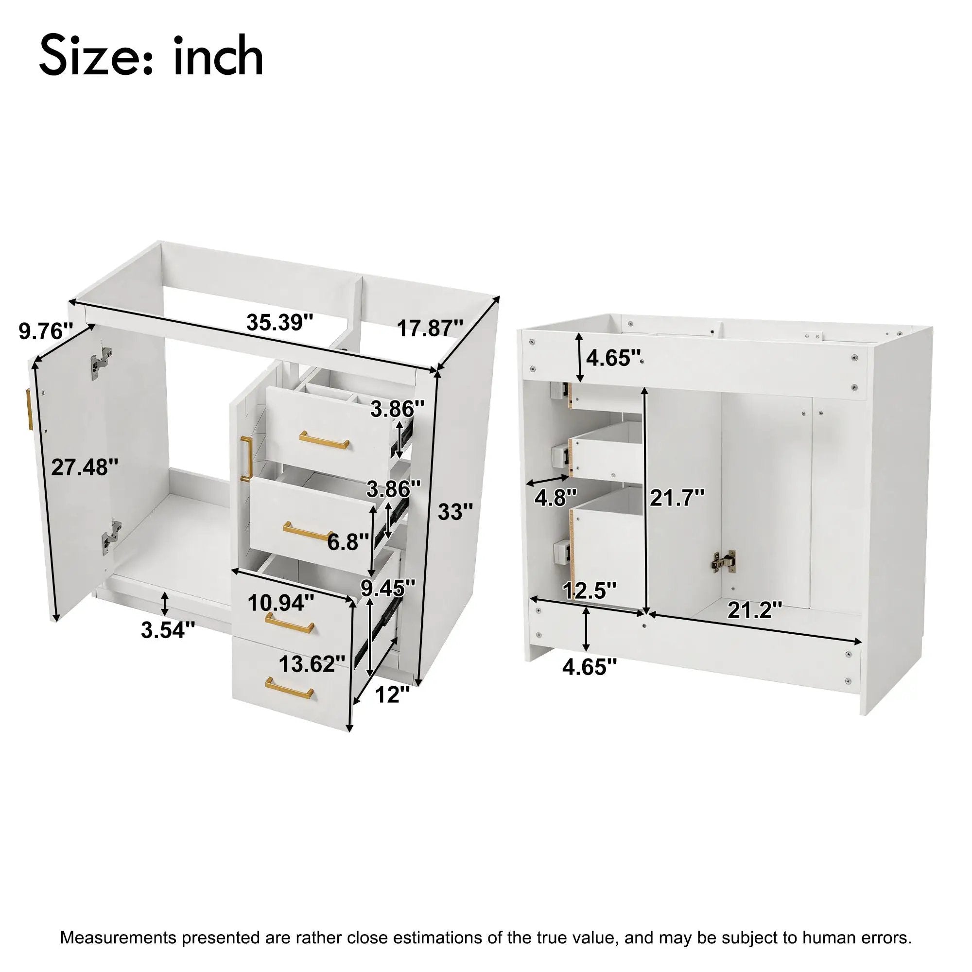 Retro Style Bathroom Vanity, 3 Drawers & Soft Closing Doors by HouseOfZazla
