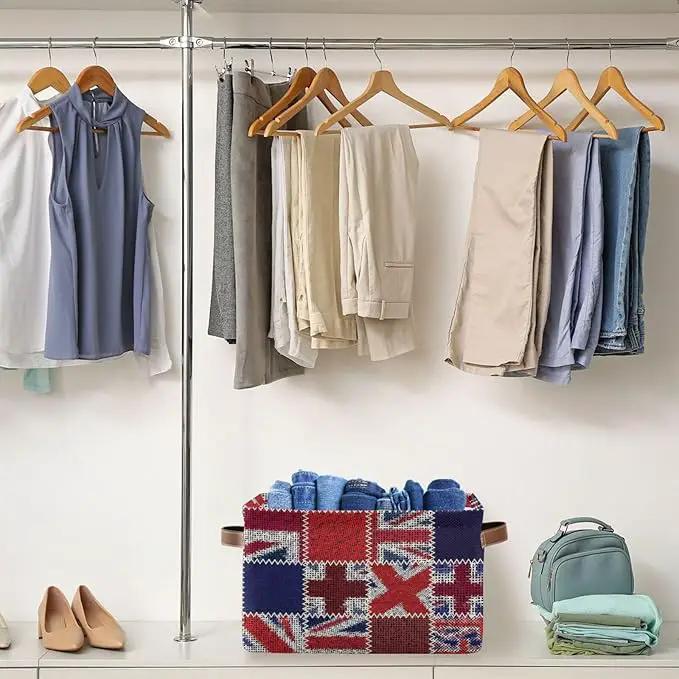 Flag Rectangular Storage Basket Organizer Bin Shelf Baskets For Clothes For Home Office Dorm by GreenHaven Gardens