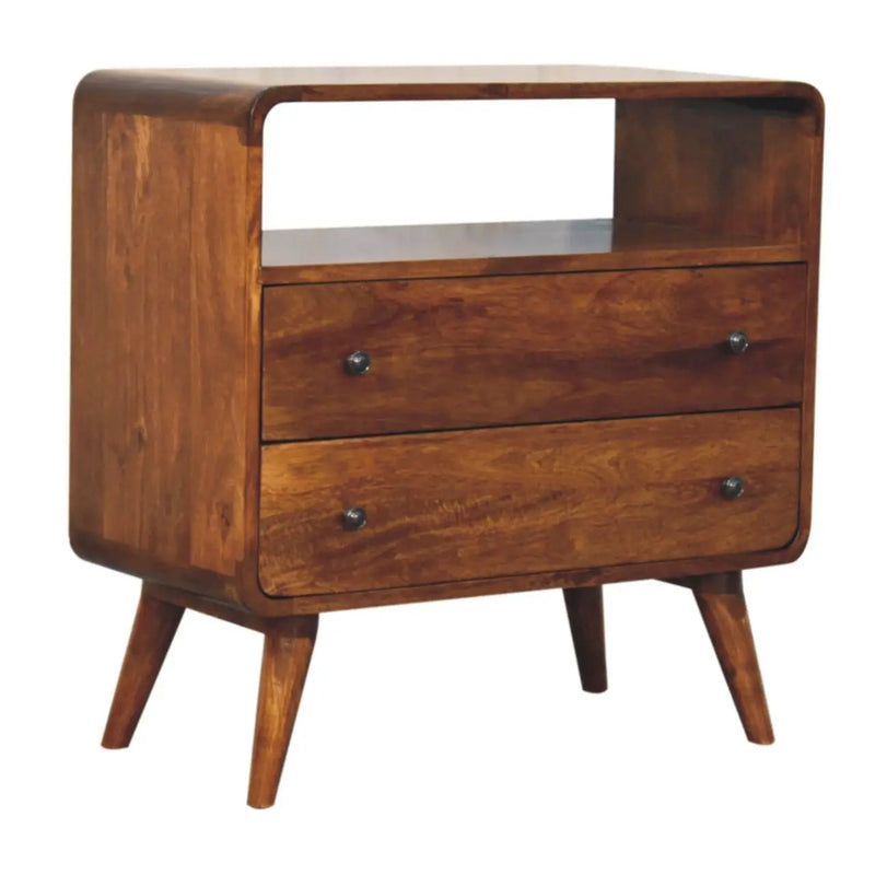 Curved Charm Console - Brown by Unique Piece Furniture