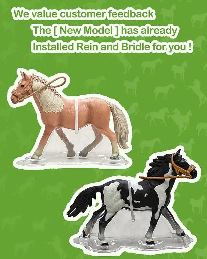 Horse Stable Playset, Horse Gifts for Girls and Boys with 3 Horses and 2 Riders, Horse Toys Set Farm Animals Toys for Kids 3 4 5 6 7 8+ (New Model), Green by GreenHaven Gardens