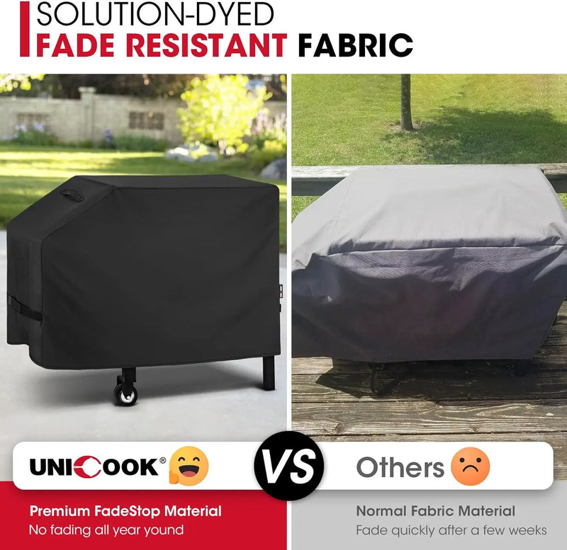 Unicook 28 Inch Griddle Cover for Blackstone and Nexgrill Cooking Station, Outdoor Flat Top BBQ Grill Cover with Sealed Seam, Heavy Duty Waterproof Fade Resistant, Black by GreenHaven Gardens