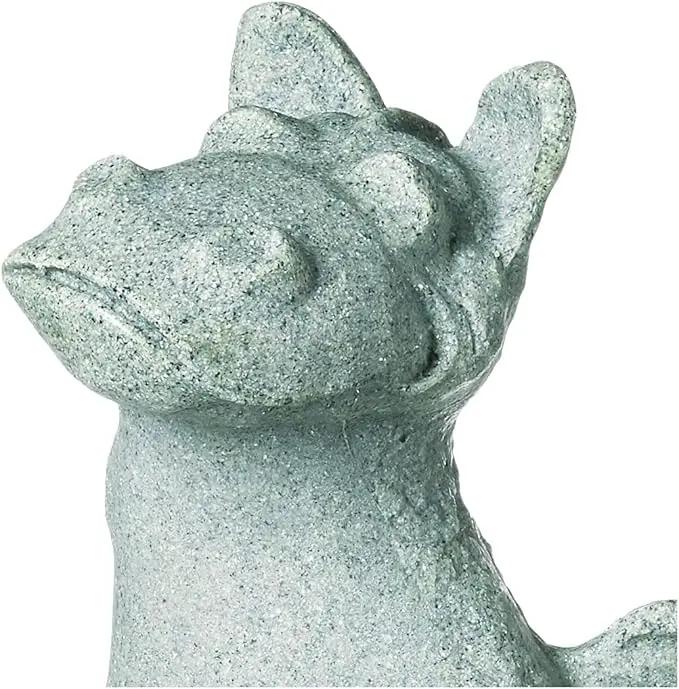 EMSCO Group Smiling Dragon Statue – Natural Jade Green Appearance – Made of Resin – Lightweight – 21” Height by GreenHaven Gardens