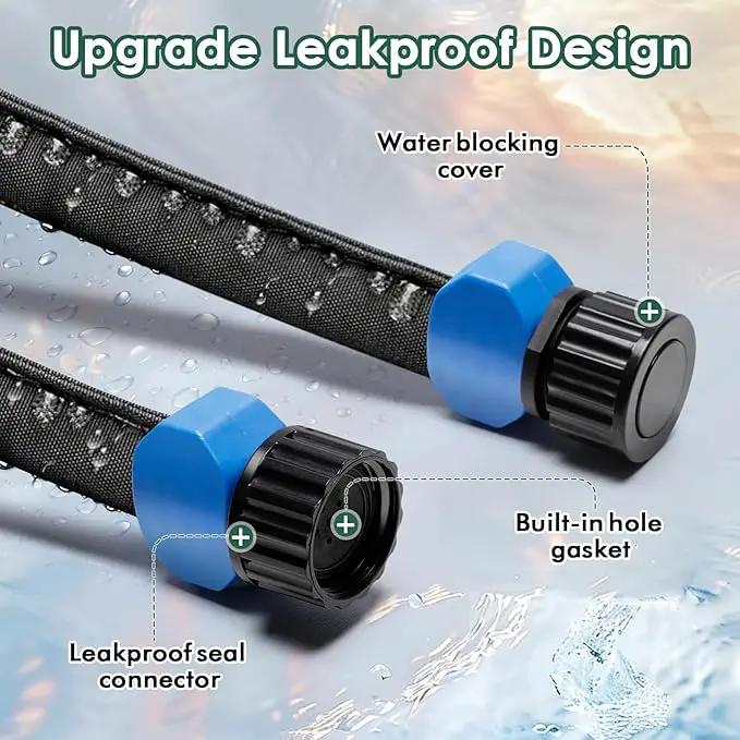 IPOW Heavy Duty Double Layer Design Saves 80% Water Leak Proof Soaker Hose, Drip Watering Hose for Garden, Lawn, Flower Bed, Vegetable Field (25 FT) by GreenHaven Gardens