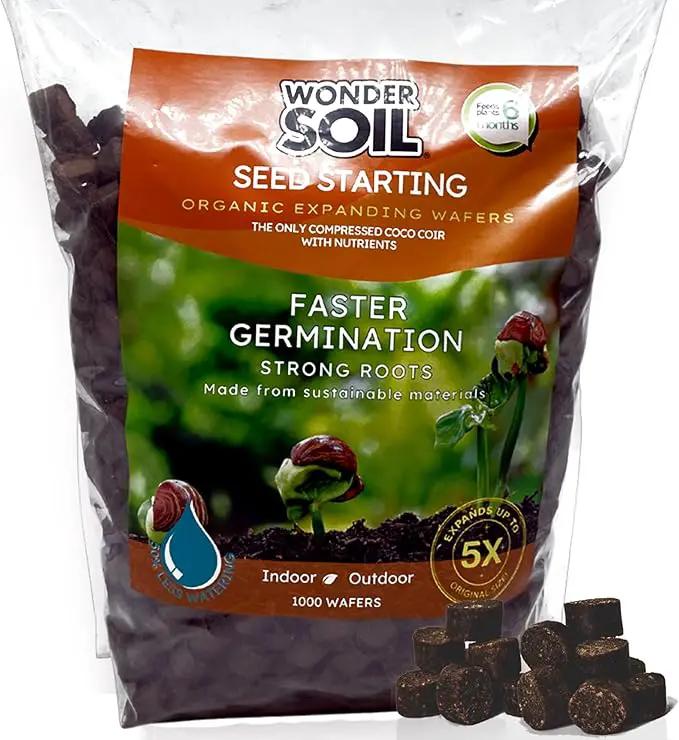 WONDER SOIL | 1000 Organic Seed Starter Pellets | Ready to Plant Seed Starting Soil Loaded with Pre-Mixed Nutrients | Fast Germination | Indoor or Outdoor | 1000 Count by GreenHaven Gardens