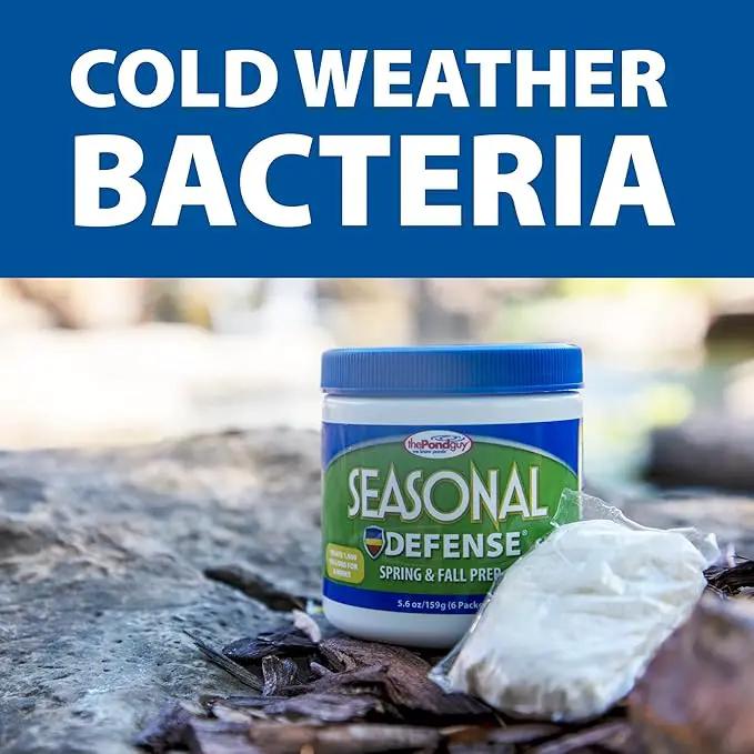 The Pond Guy Seasonal Defense, Spring & Fall Beneficial Bacteria, Barley & Enzymes, Cold Water Pond Sludge & Scum Treatment, Fish & Plant Safe, 12 Packets by GreenHaven Gardens