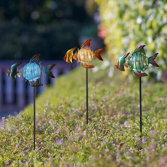Outdoor Garden Solar Lights,Fish Solar Figurine Lights with Stakes,Waterproof Decorative Solar Lights for Patio,Yard,Lawn,Garden Stakes Decorative Present for Mom by GreenHaven Gardens