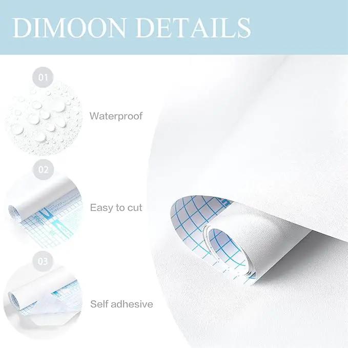Dimoon 787''x17.7'' White Peel and Stick Wallpaper Contact Paper Self Adhesive Wall Paper by GreenHaven Gardens
