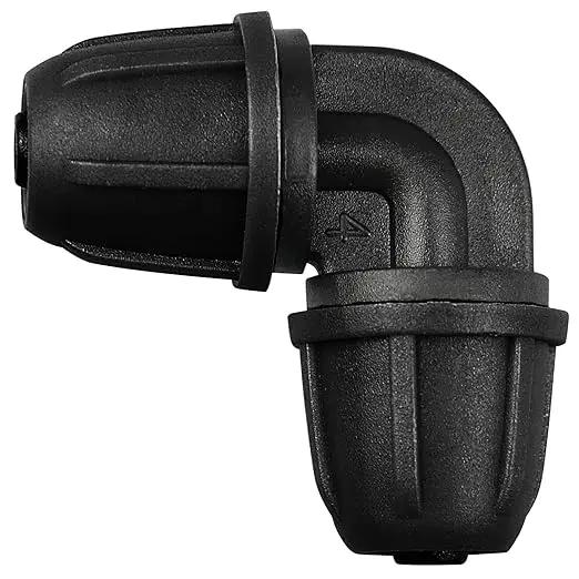 Upgraded 1/4" Drip Irrigation Elbow Fittings：24 Pieces Leak Free Lock Barbed 90 Degree Elbow Connectors for1/4 Inch Irrigation Tubing Quick Connect Parts for Garden Landscape System by GreenHaven Gardens