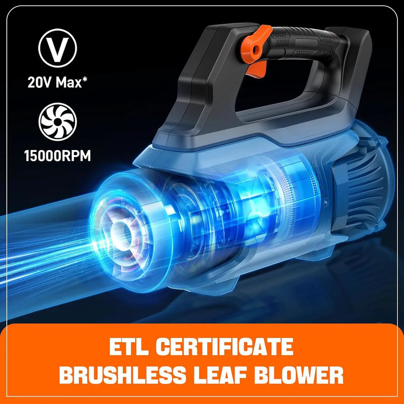 SENIX 20V Max Leaf Blower, Cordless, Brushless, Handheld, Up to 450 CFM and 100 MPH, 2 Speed Mode, Cruise Control, Lightweight, Tool Only, Battery and Charger Not Included(BLAX2-M3-0) by GreenHaven Gardens
