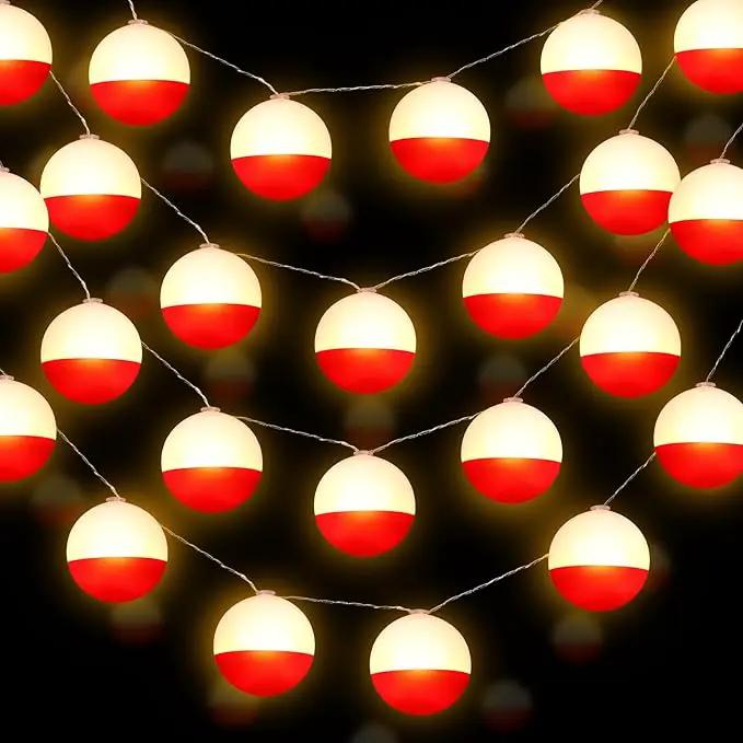Deekin 1 Pcs LED Fishing Birthday Decorations Bobbers String Lights Battery Powered Ofishally One Theme Decor with Extra Bulbs for Gone Fishing Birthday Party Supplies Pole Party Favors by GreenHaven Gardens
