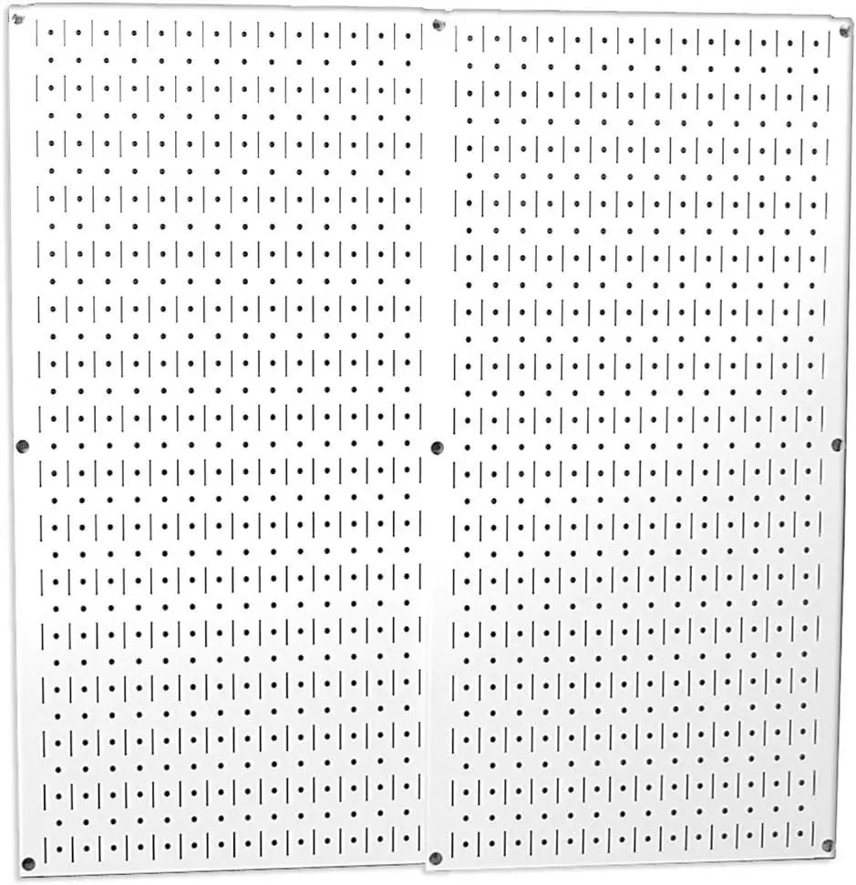 Wall Control Pegboard Organizer 4 ft. Metal Standard Tool Storage Kit With White Toolboard and Accessories - 30-P-3232W by GreenHaven Gardens