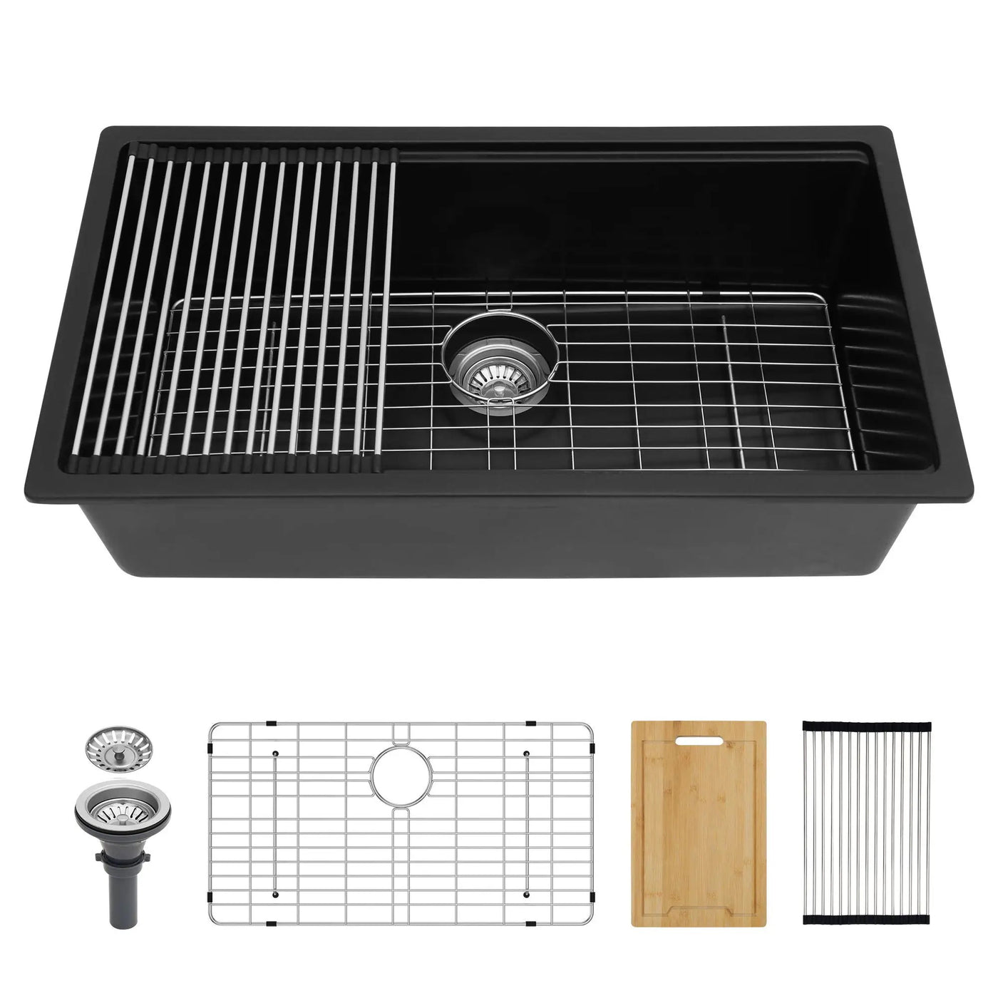 Quartz Kitchen Sink, Granite Composite Workstation Undermount by HouseOfZazla