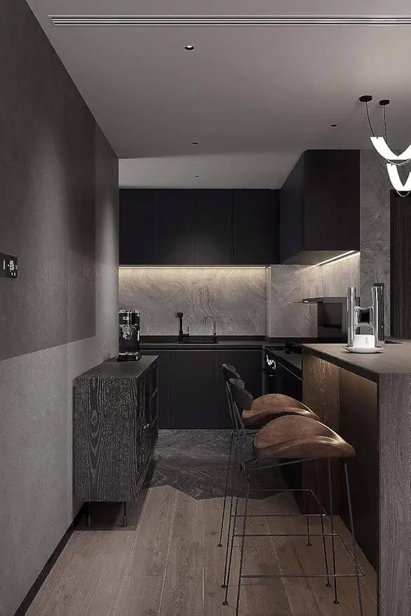 Dimoon 118''x23.6'' Black Skin Peel and Stick Wallpaper Contact Paper Modern Self Adhesive Wall Paper Removable Renter Friendly Textured Solid Color Cabinet Vinyl Roll (118''x23.6'',Black Skin) by GreenHaven Gardens