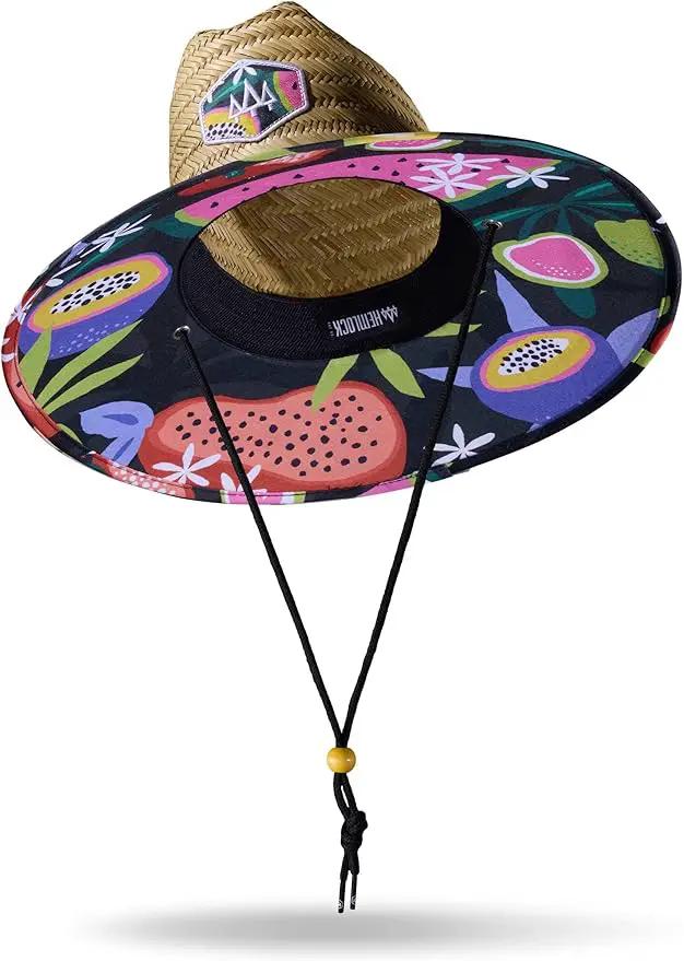 Straw Hat for Men & Women | Lifeguard Hat, Beach Hat & Sun Hat | UPF 50+ Wide Brim for Sun Protection | One Size | Hemlock by GreenHaven Gardens