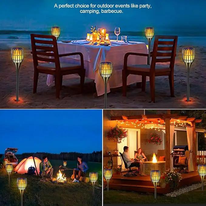 Outdoor Solar Lights Upgraded,Waterproof Flickering Flames Torches Lights Solar Spotlights Landscape Decoration Lighting Dusk to Dawn Auto On/Off Security Torch Light for Patio Driveway, 4P by GreenHaven Gardens