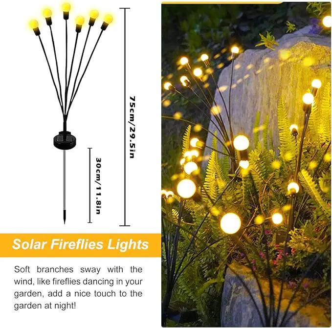 Solar Garden Lights, 8 Pack Waterproof Outdoor Swaying Lights for Patio, Garden, Pathway Decoration by GreenHaven Gardens
