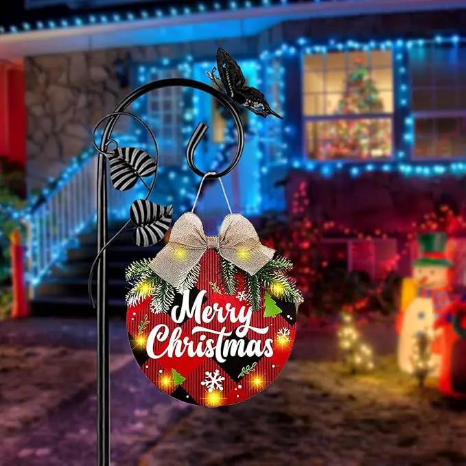 Shepherds Hooks for Outdoor Hummingbird Bird Feeder Pole Hanger 67 Inches with 5 Prongs Base Stainless Metal Adjustable Garden Hanging Holder Weddings Garden Decor Butterfly 2-Pack Black by GreenHaven Gardens