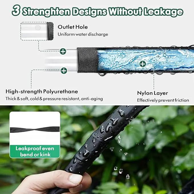 IPOW Heavy Duty Double Layer Design Saves 80% Water Leak Proof Soaker Hose, Drip Watering Hose for Garden, Lawn, Flower Bed, Vegetable Field (25 FT) by GreenHaven Gardens