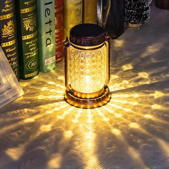 Outdoor Garden Decor, 2 Pack Solar Lantern Waterproof Warmwhite Mason Jar Hanging Lights, Porch Decorative for Garden Yard Patio Backyard Deck Courtyard Lawn by GreenHaven Gardens