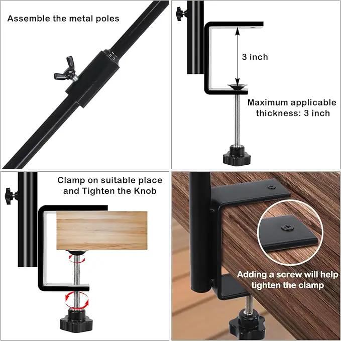 FEED GARDEN [Upgrade Version 2 Pack Bird Feeder Hanger Adjustable 43 Inch Deck Hooks for Railing 360 Degree Swivel Heavy Duty Hanging Hooks for Bird Feeders Wind Chimes by GreenHaven Gardens