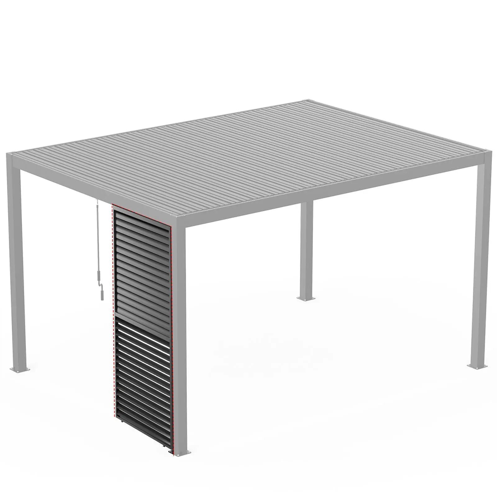 Louver Grille 1 / 3 10Ft Frame & Louvers - Black by HouseOfZazla