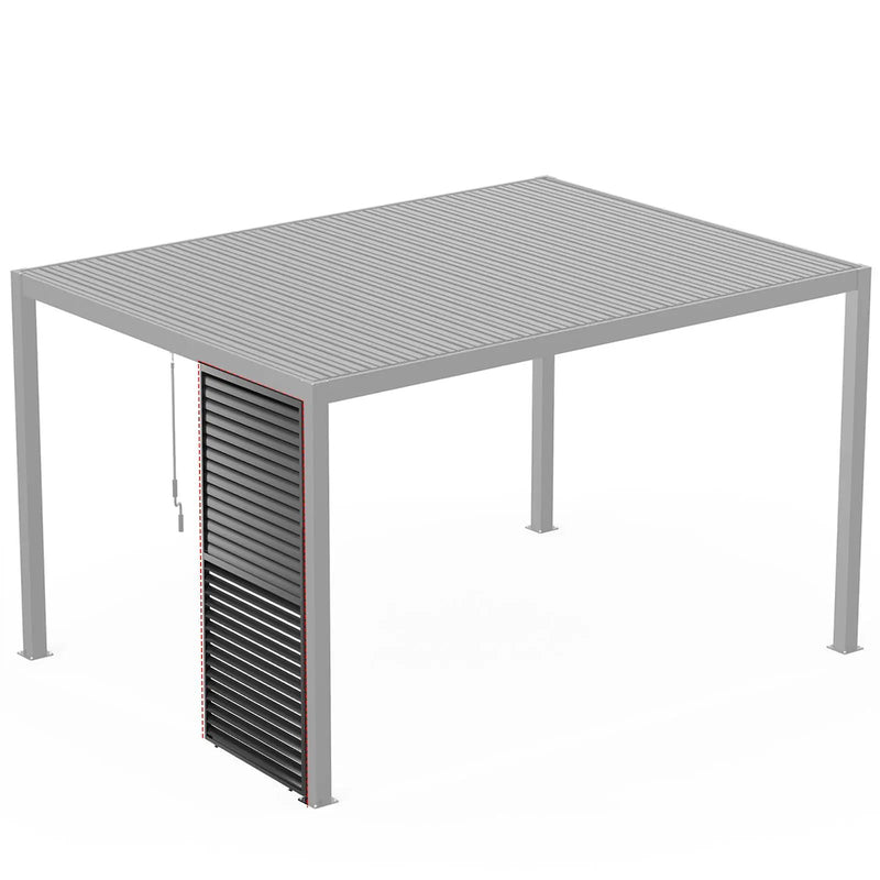 Louver Grille 1 / 3 10Ft Frame & Louvers - Black by HouseOfZazla