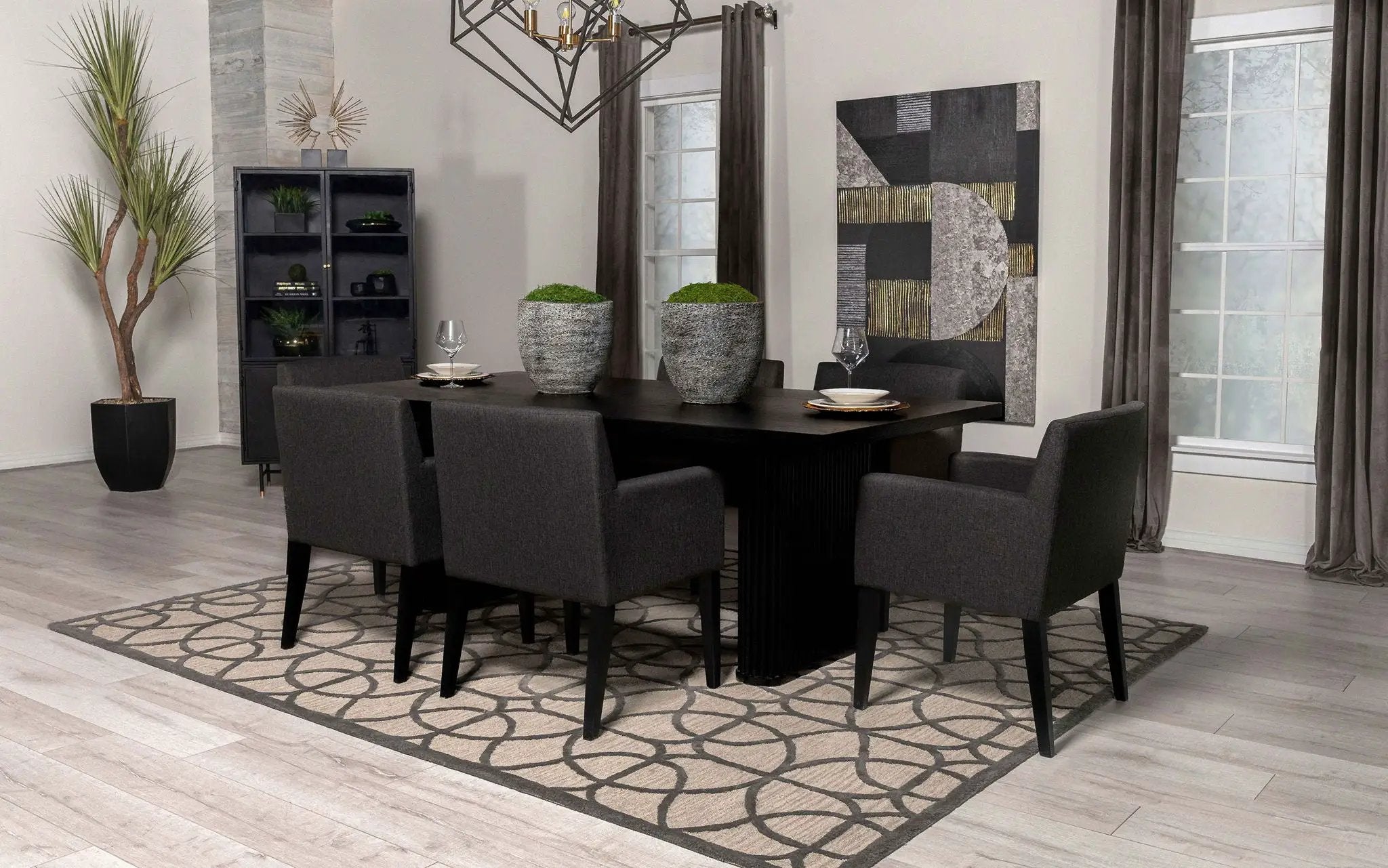 Catherine Rectangular 84-inch Wood Dining Table Black by Unique Piece Furniture
