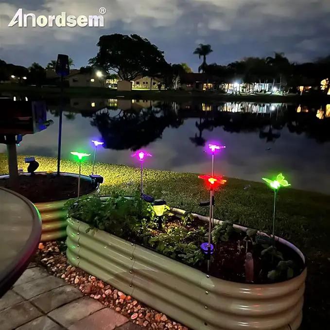 Anordsem Solar Lights Outdoor Decorations: Garden Stake Light Waterproof for Yard Decor Outside - LED Dragonfly Hummingbird Butterfly Lamp for Patio Pathway Home by GreenHaven Gardens
