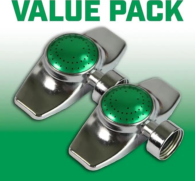 Chapin 6-9487: Circular Pattern Spot Sprinkler 2 Pack, 360 Degree Sprinkler Head for Small Gardens and Lawns, Up to 30ft Coverage Area, Lawn Sprinkler, Small Area Yards and Garden Watering, Green by GreenHaven Gardens