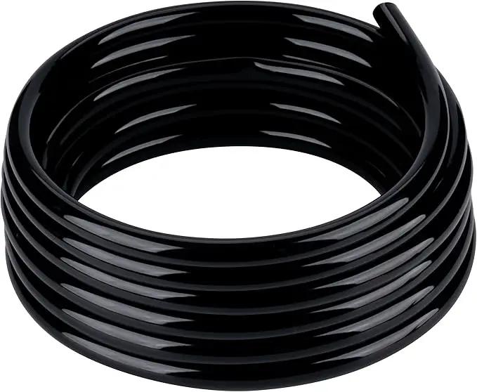 Black Vinyl Tubing 5/8” ID × 4/5” OD - 25 Feet PVC Flexible Plastic Tube Hybrid Hose, Transfer Water Air Oil for Pond Fountain Garden, Non-toxic and BPA free by GreenHaven Gardens