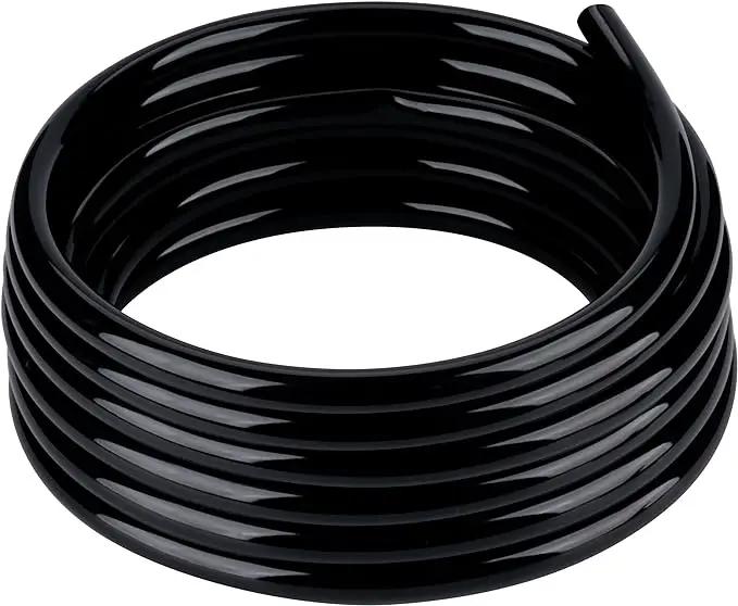 Black Vinyl Tubing 1/2” ID × 5/8” OD - 25 Feet PVC Flexible Plastic Tube Hybrid Hose, Transfer Water Air Oil for Pond Fountain Garden, Non-toxic and BPA free by GreenHaven Gardens