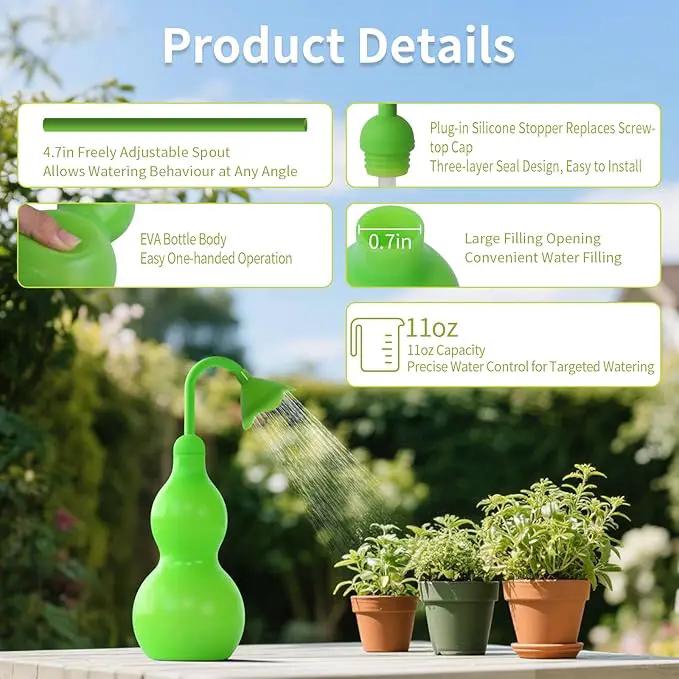 Squeeze Bottles for Plants, 11oz Small Watering Can for Succulent, Muti-function Squirt Bottle for Seedling Watering, Wash, tattoo, Cyan by GreenHaven Gardens
