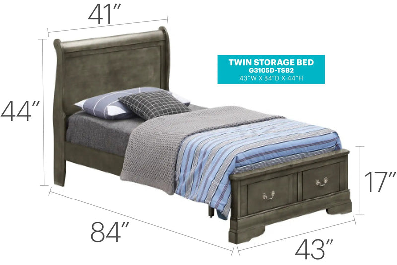 Upholstered Panel Sleigh Bed Design by Unique Piece Furniture