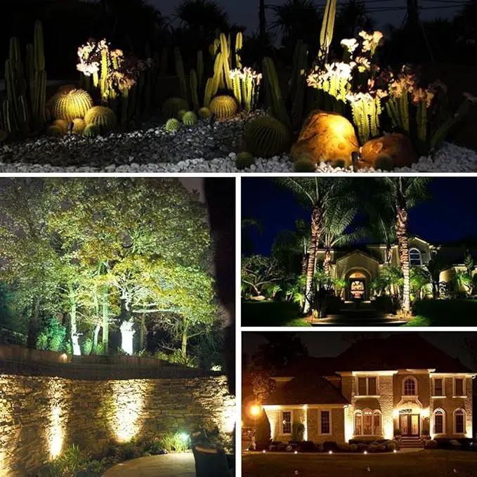 2 Pack Outdoor Landscape Lighting 5W COB LED Spotlights for Garden Lawn Wall Yard Path with Spiked Stand and Plug Adapter (Warm White) by GreenHaven Gardens