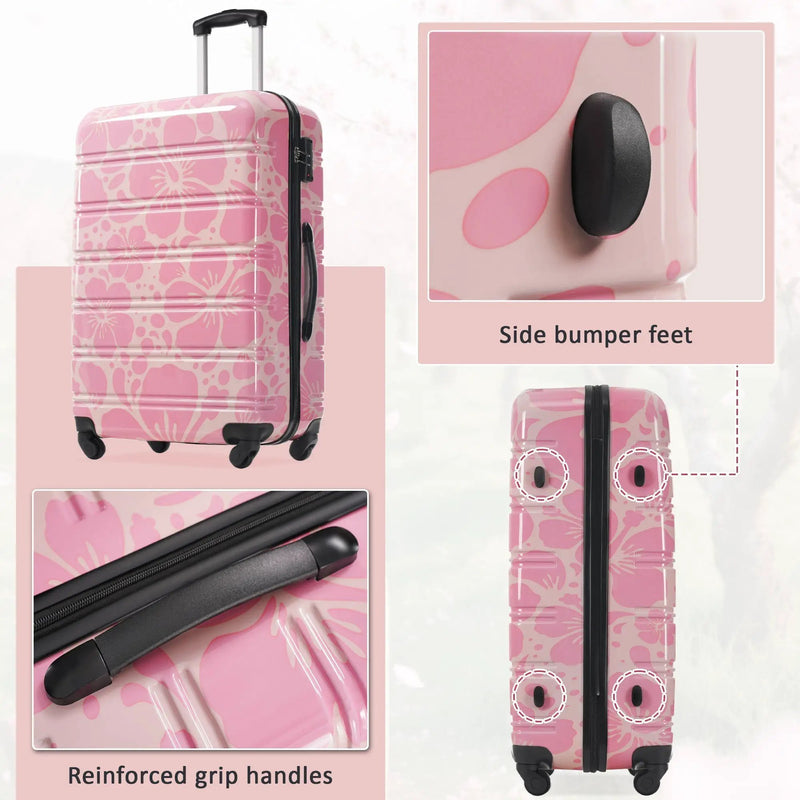Hardshell Luggage Set 3-Piece Spinner Suitcases with TSA Lock by HouseOfZazla