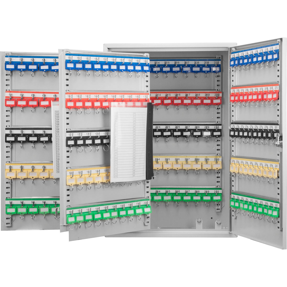Adjustable Key Cabinet with Lock - Multiple Sizes, Gray or Black, photo 40 of 40