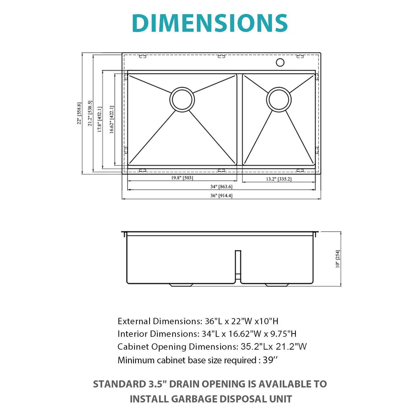 Topmount Drop In Kitchen Sink With Double Bowl Design by HouseOfZazla